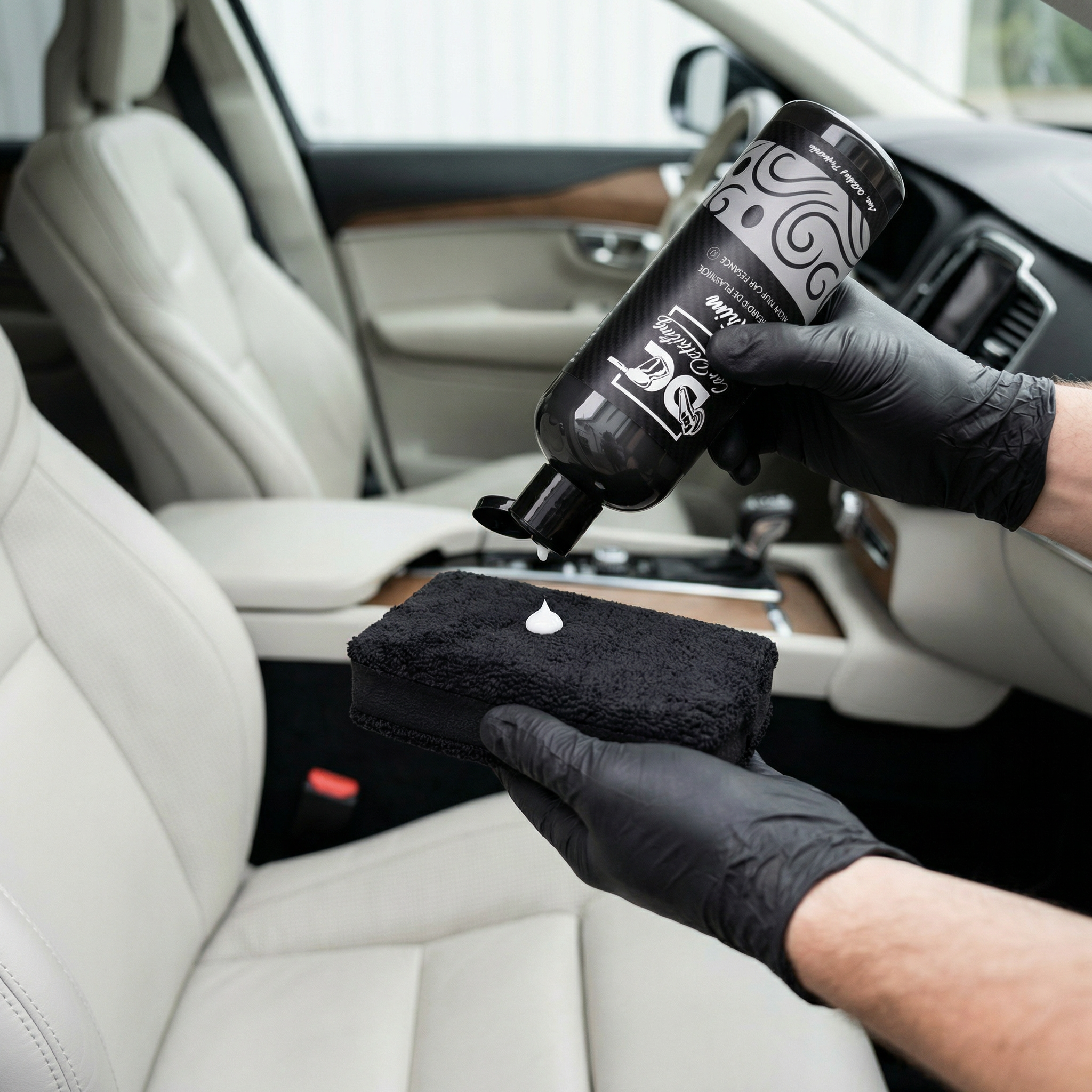 Aplicador De Microfibra Negro DC Soft Touch Profesional Auto