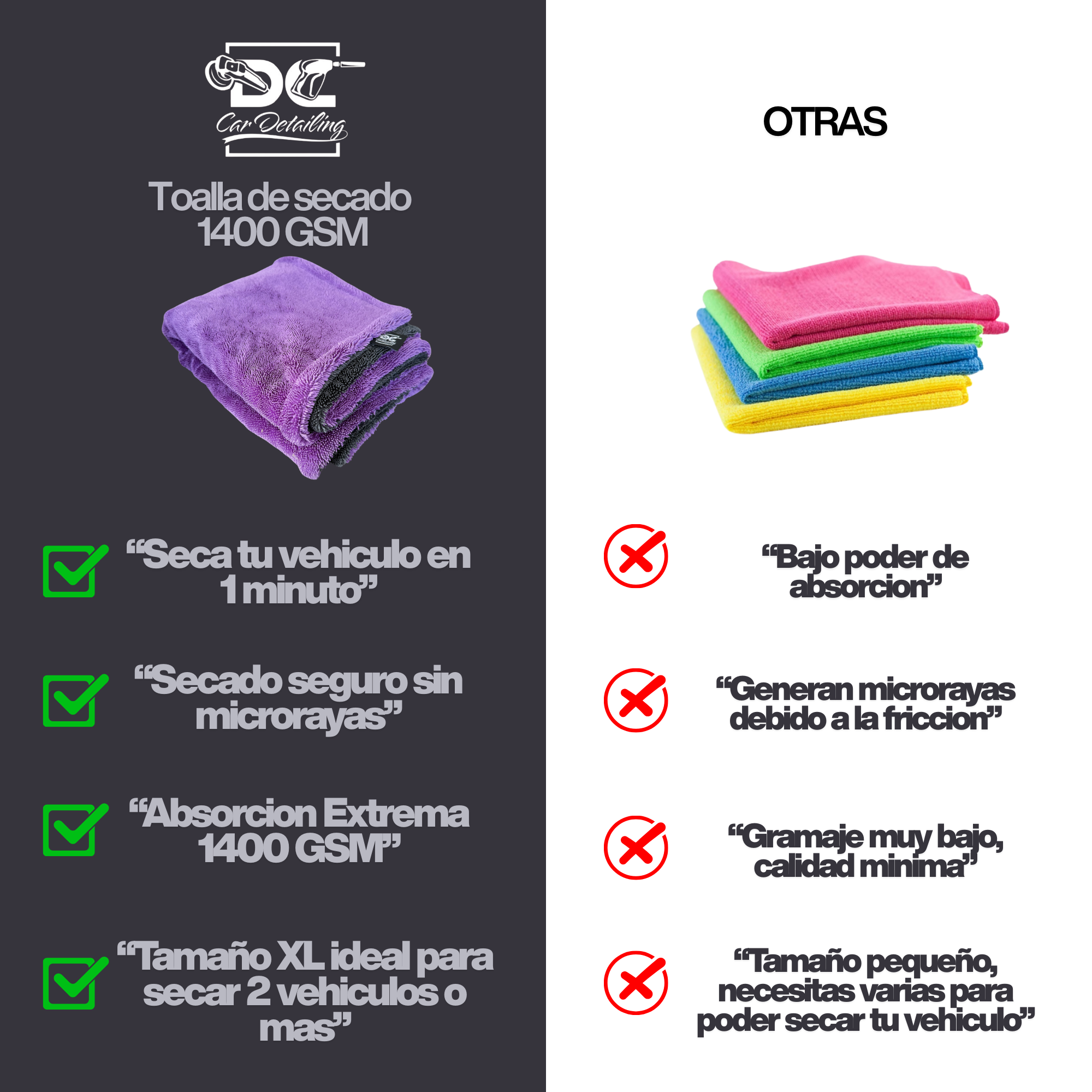 TOALLA DE SECADO 1400 GSM