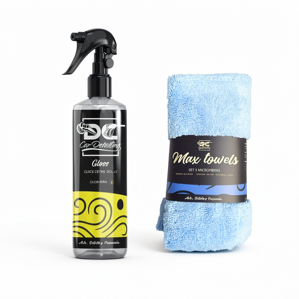 Kit Detailing Rápido: Quick Detail SiO₂ + 3 Microfibras Premium